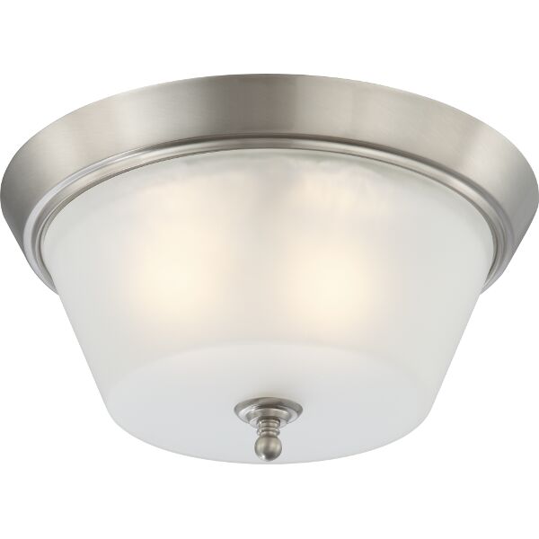 Nuvo Lighting 60/4153  Surrey - 3 Light Flush Dome Fixture with Frosted Glass in Brushed Nickel Finish